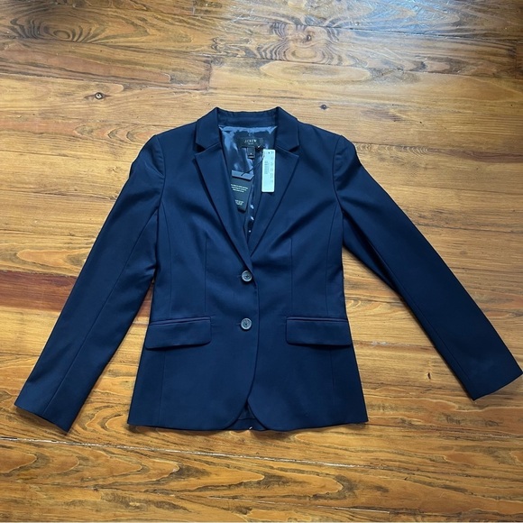JCrew NEW Classic Navy Academia Blazer in Superfine Cotton size 2 Career Office - Picture 1 of 13
